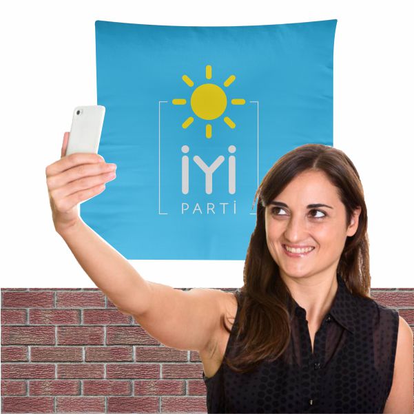 iyi Parti Mavi Bez Arka Plan Manzara
