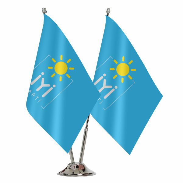 iyi Parti Mavi �kili Masa Bayra��